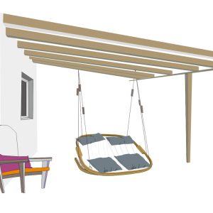 Hang the rope porch swing