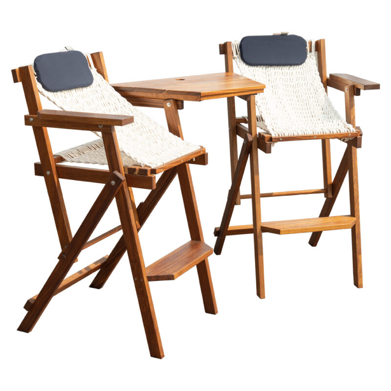 Barstool tete-a-tete table combo